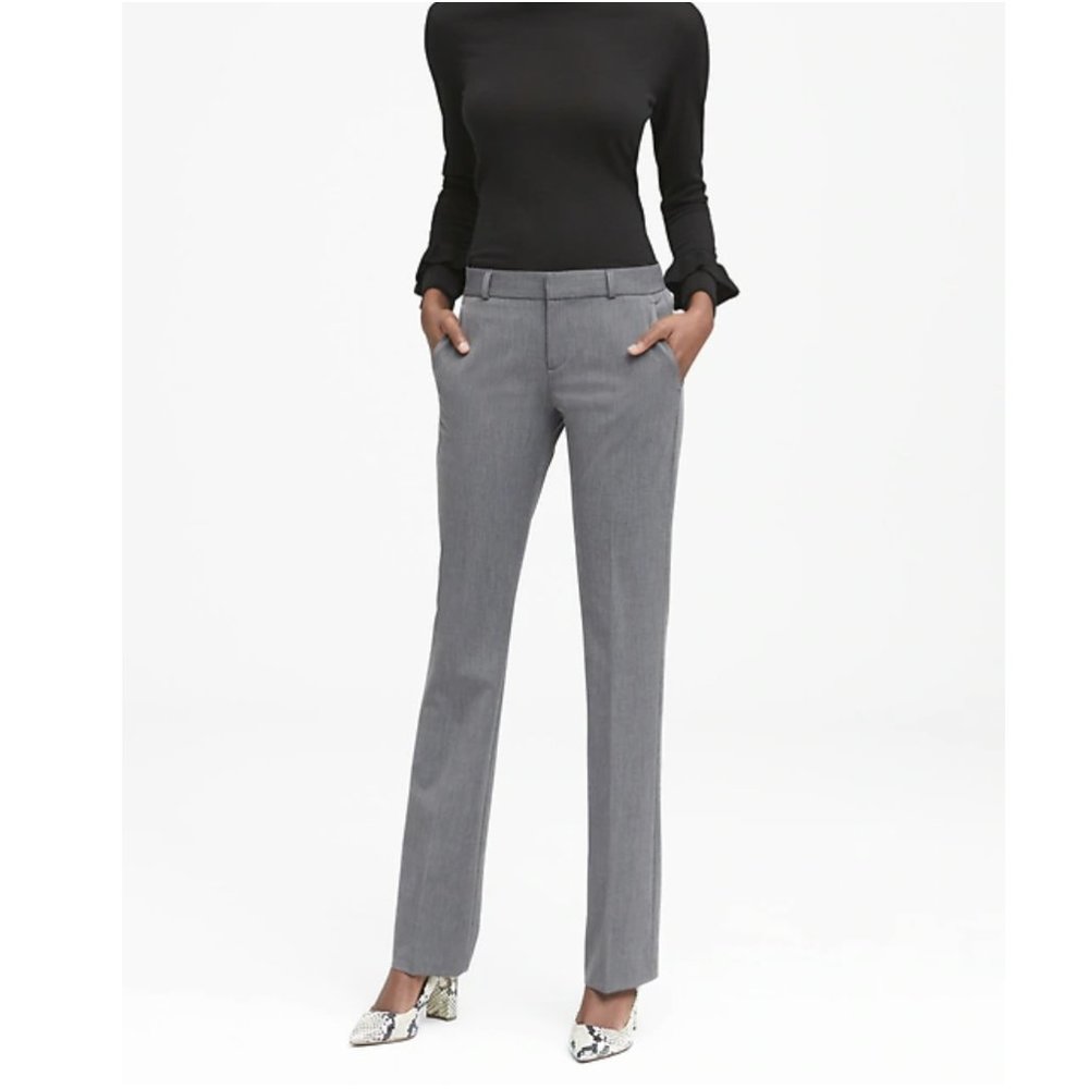 Banana Republic Logan Trouser-Fit Heathered Pant